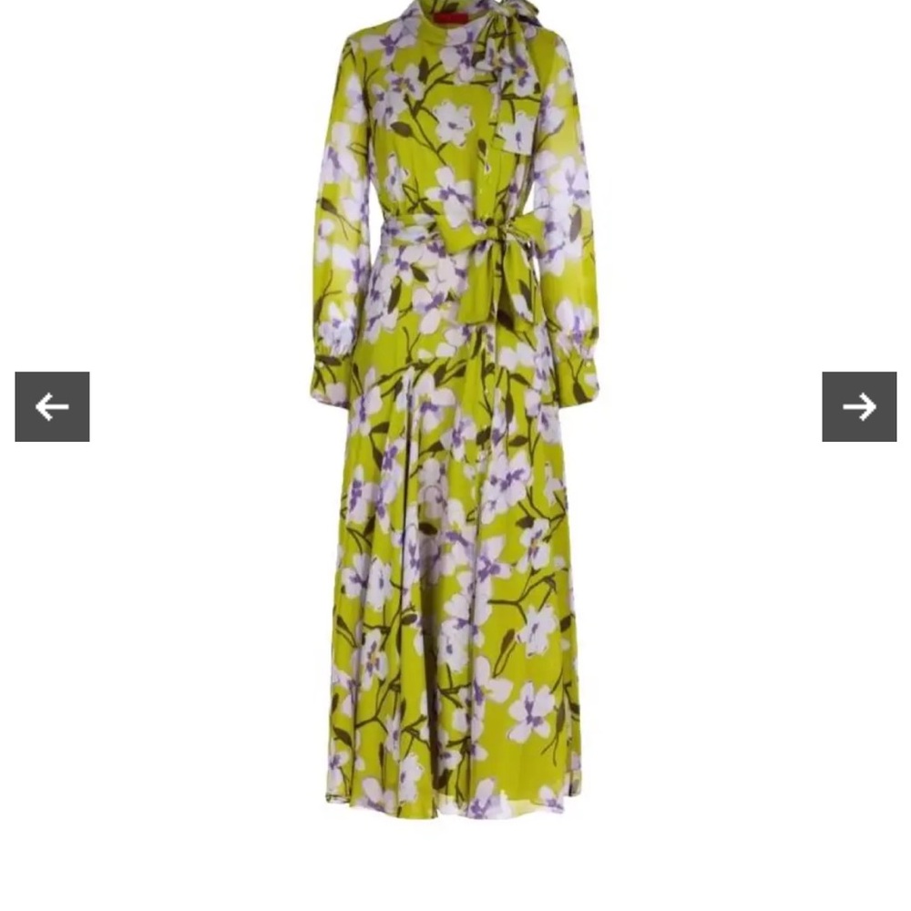 CH Floral Green Maxi Dress